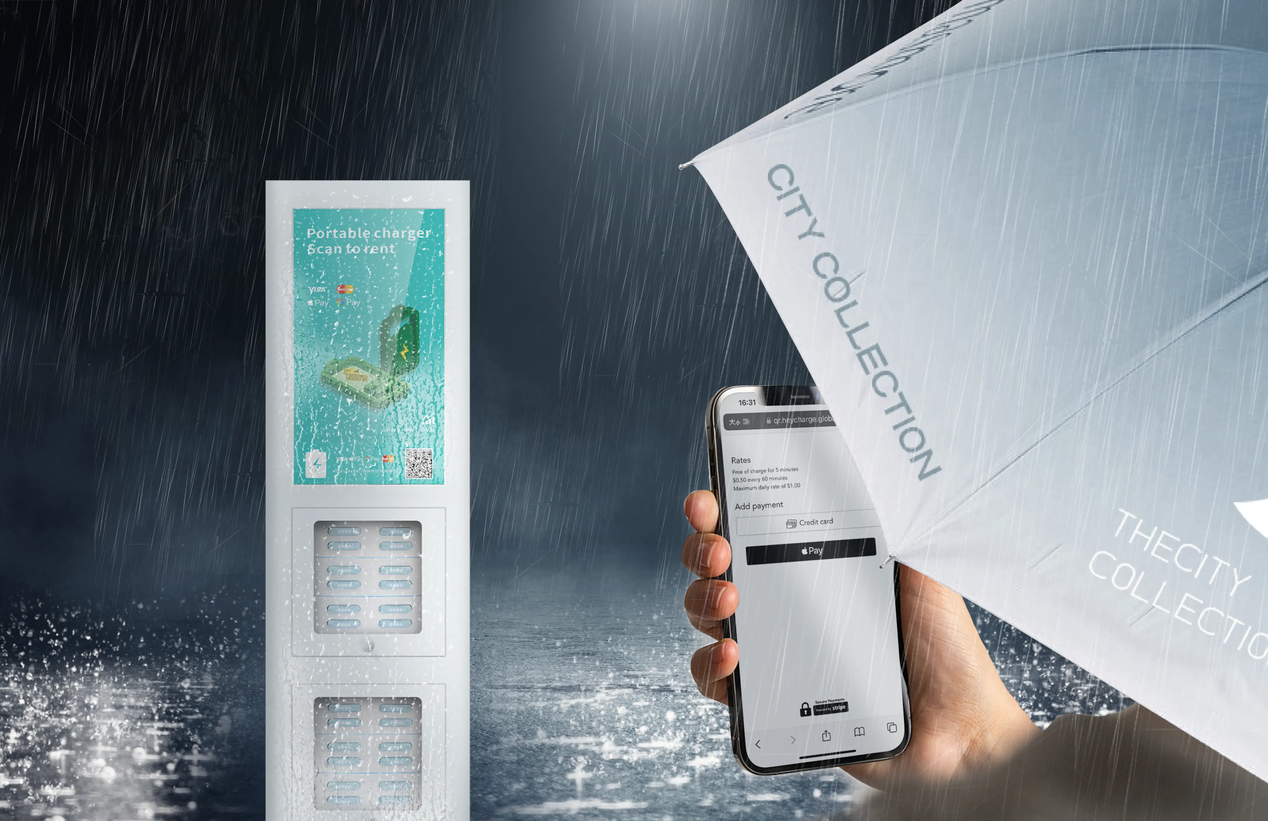 waterproof power bank mobile kiosk