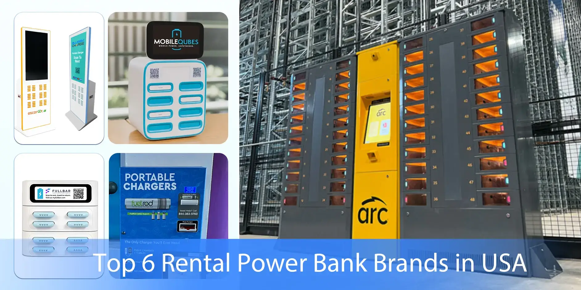 top 6 rental power bank brands in USA