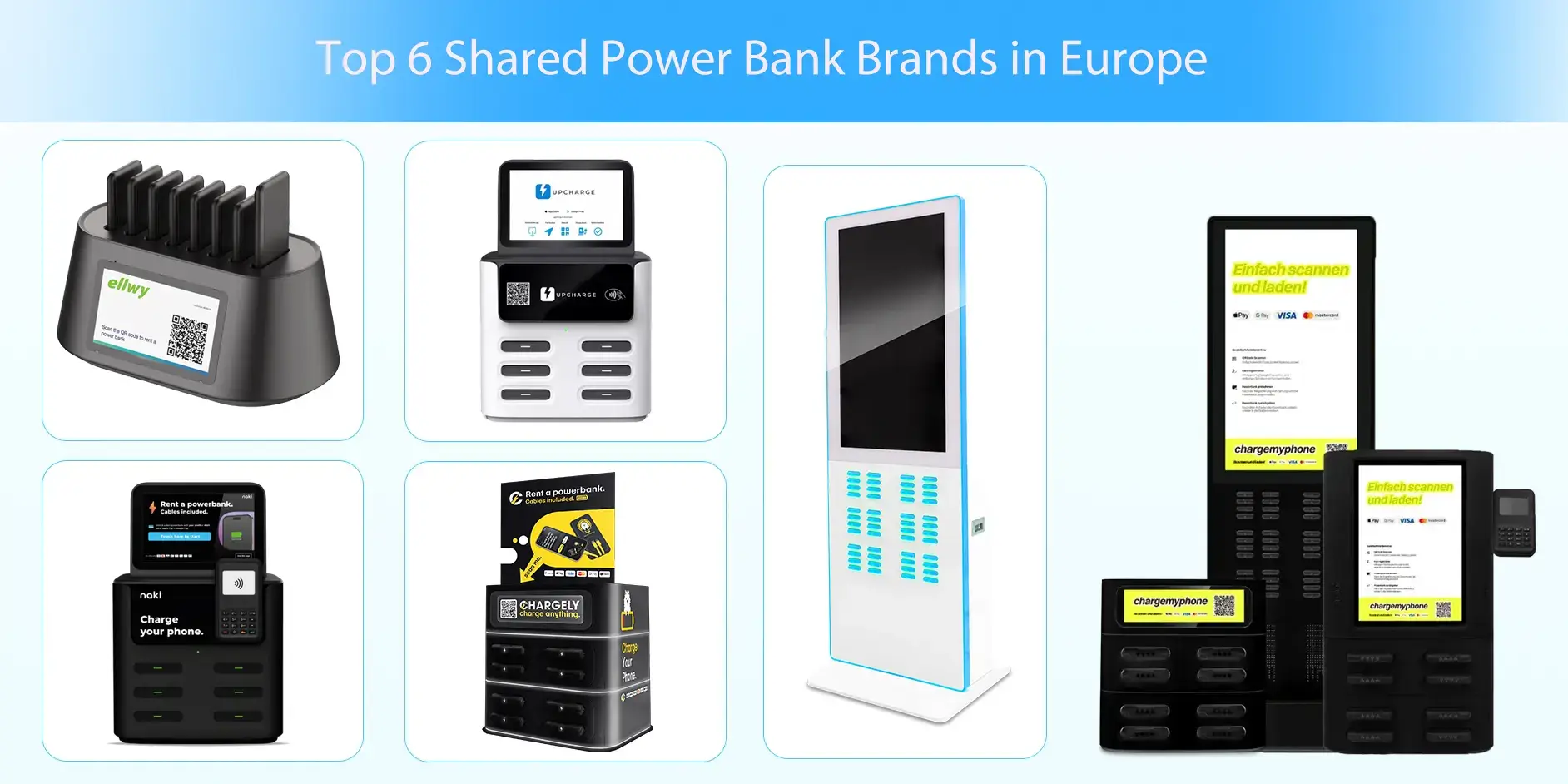 top 6 shared power bank brands in Europe