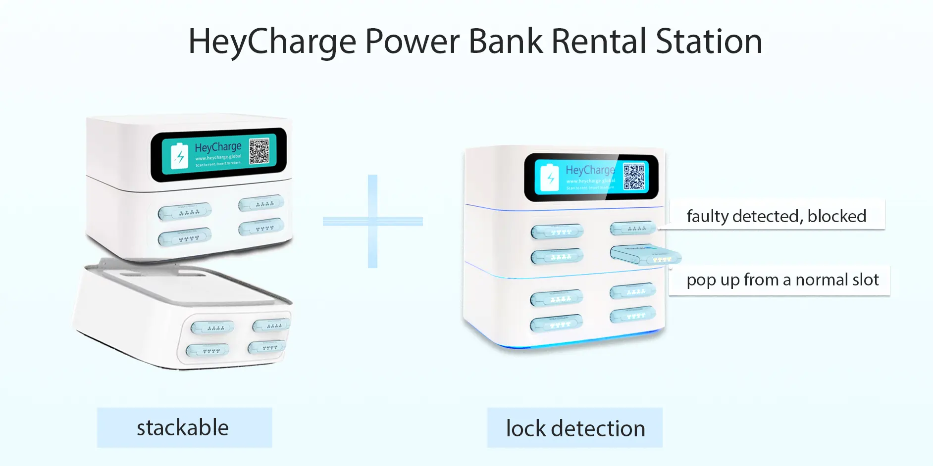 HeyCharge power bank rental station 8 slots