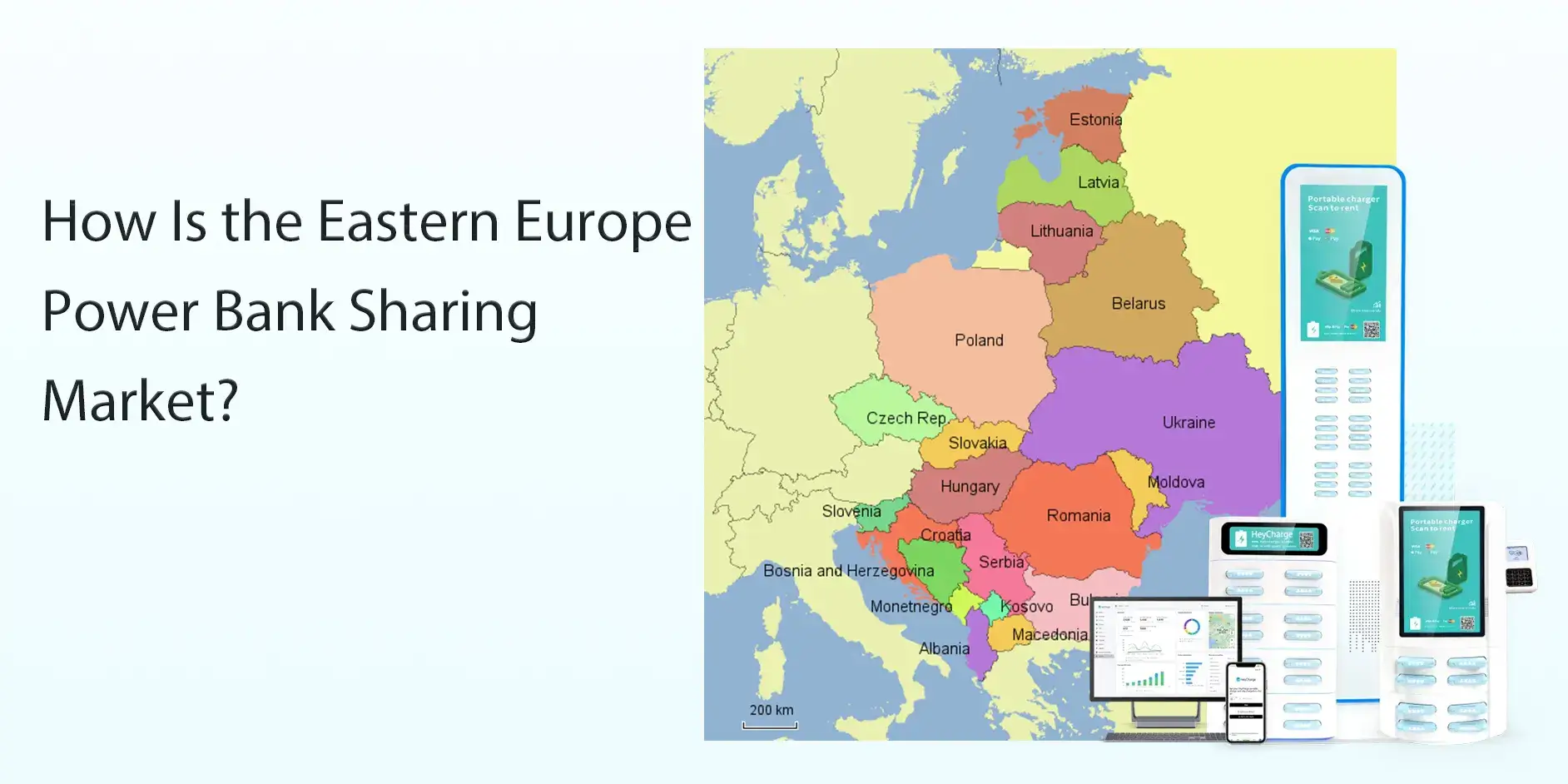 How is the eastern Europe power bank sharing market?