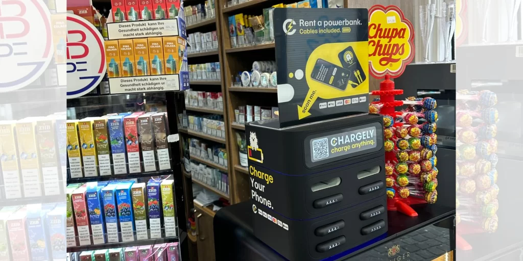 charging station in shop