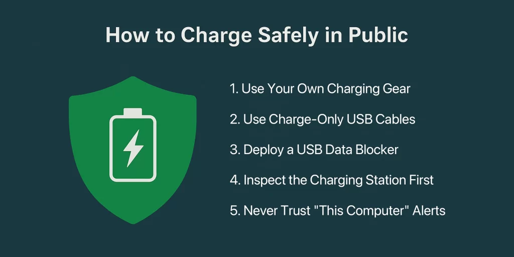 how to charge safely in public