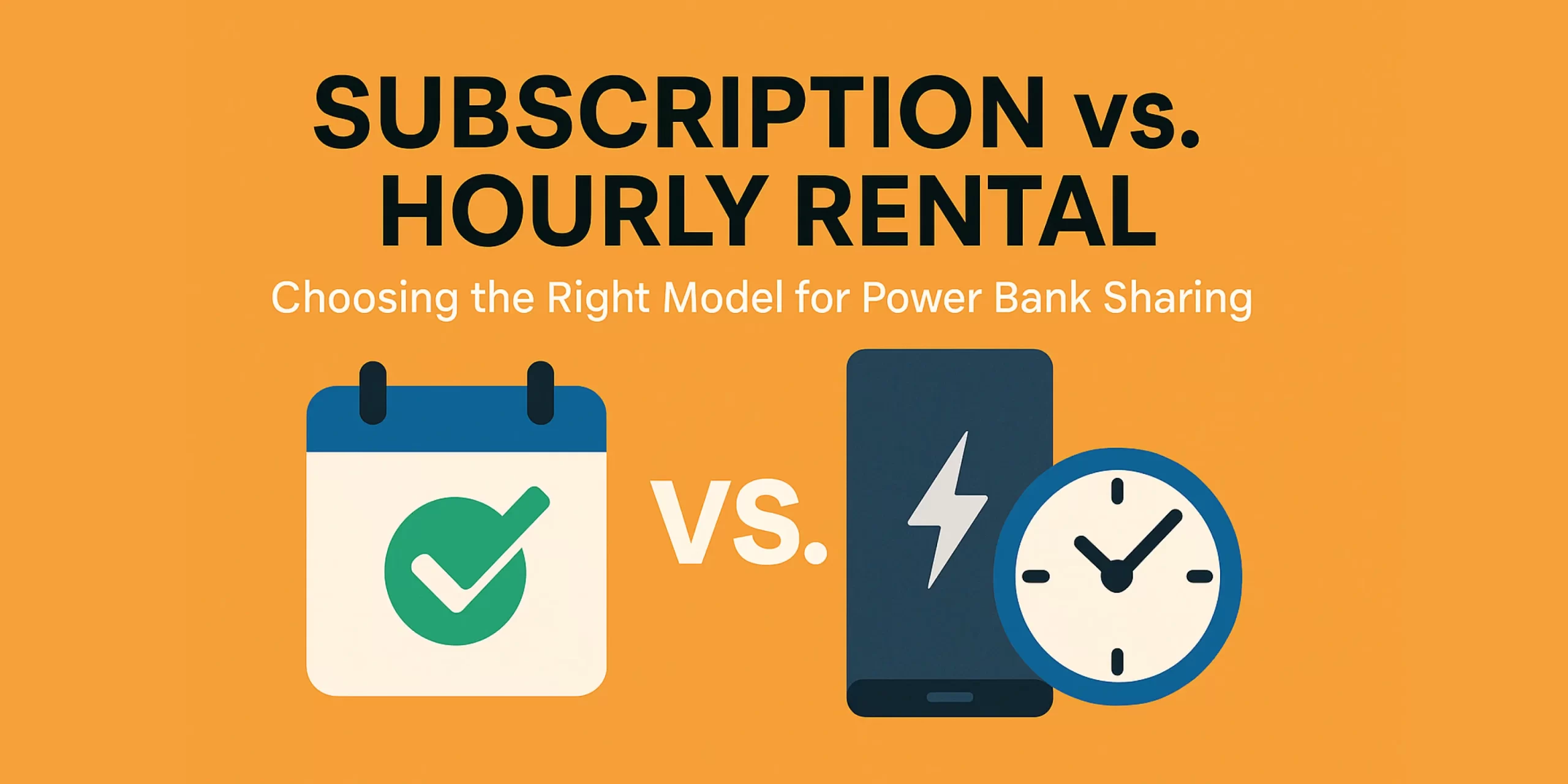 power bank sharing subscription vs hourly